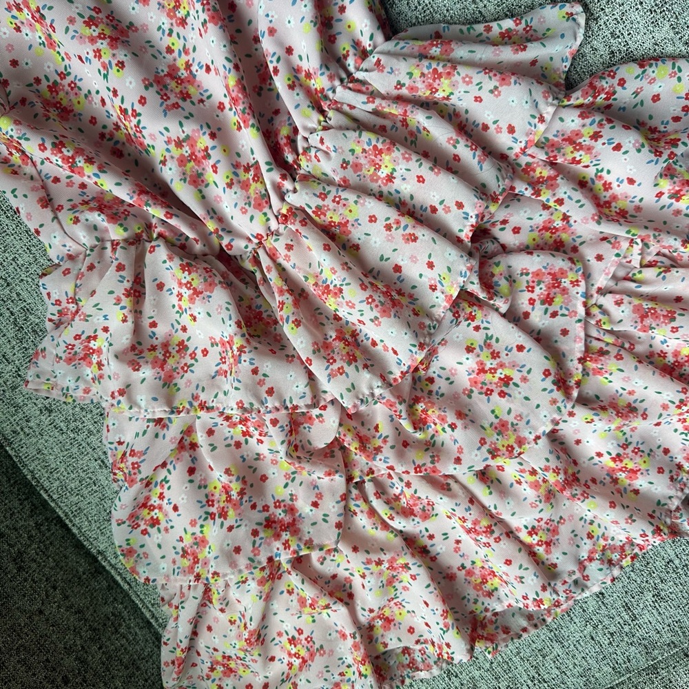 H&M Pink Floral Ruffle Dress - Picture 3 of 4